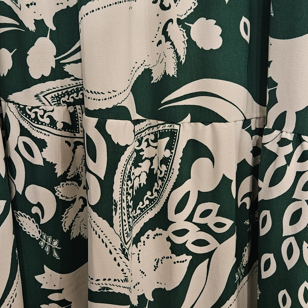 Vibrant Green and White Midi To Maxi Dress NWOT - Picture 4 of 7